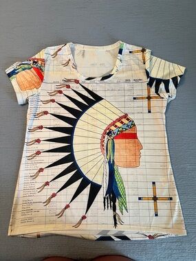 Lauren Good Day ledger art shirt Size Large